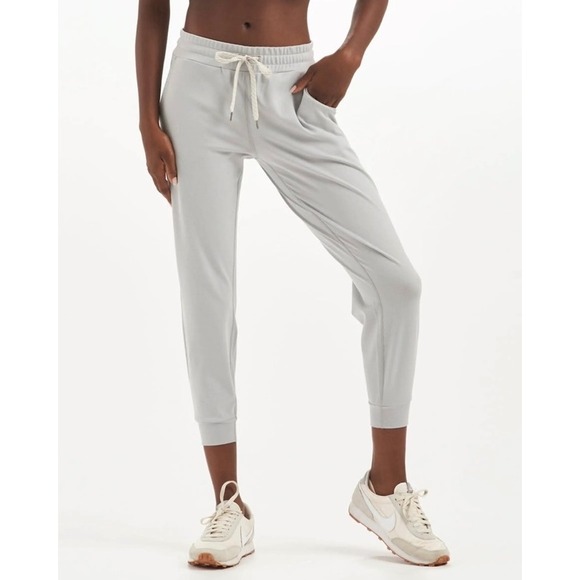 Vuori Pants - Vuori Women's Lux Rib Performance Jogger Pale Grey Heather S Athletic Gym Casual